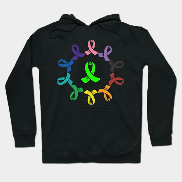 Gastroparesis Awareness Support Squad Cancer Ribbon warrior Hoodie by Zeus-Studio